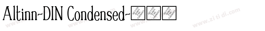 Altinn-DIN Condensed字体转换
